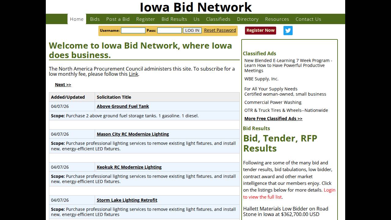 Silver Star Contracting website screenshot