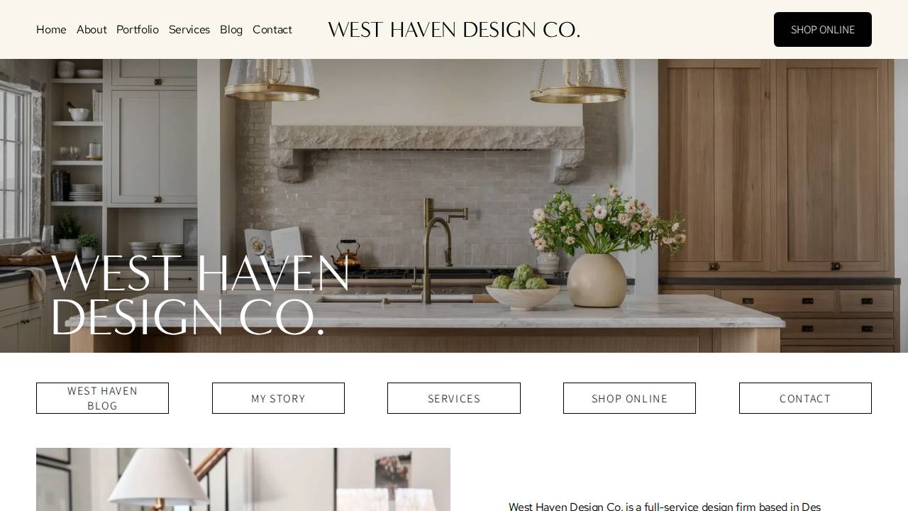 West Haven Design Co. website screenshot
