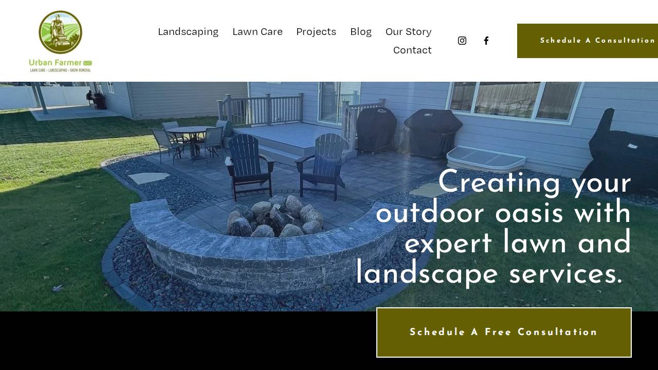 Urban Farmer website screenshot