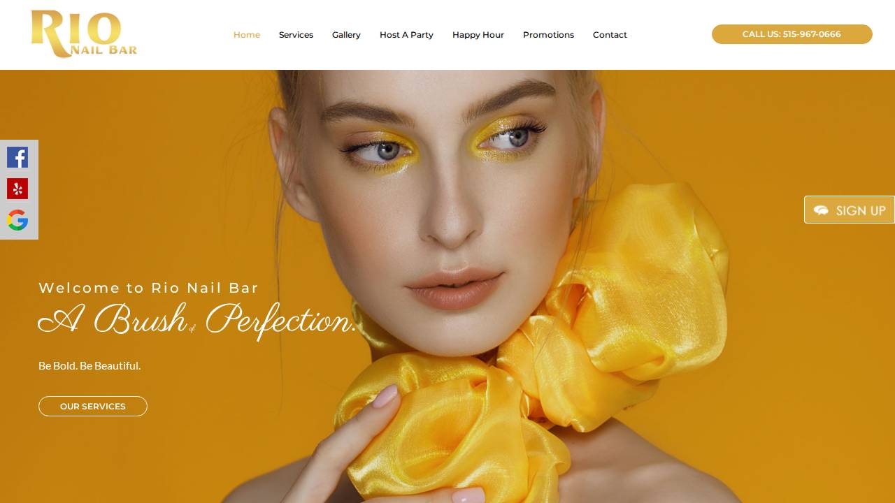 Rio Nail website screenshot