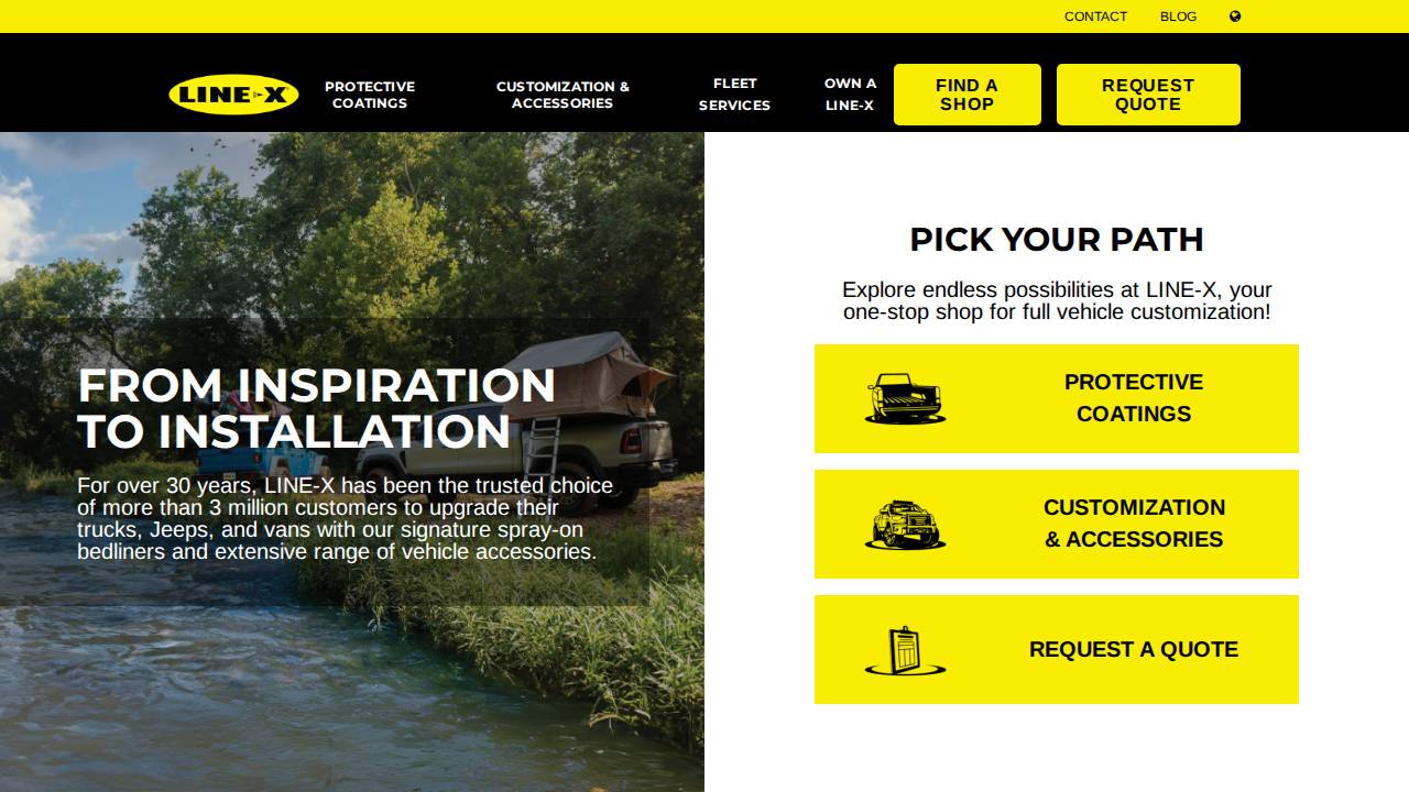 Line-X Of Des Moines website screenshot