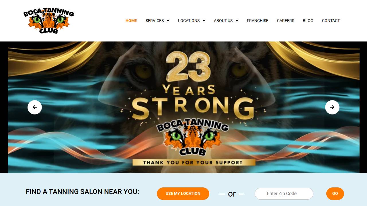 That Tanning Place website screenshot
