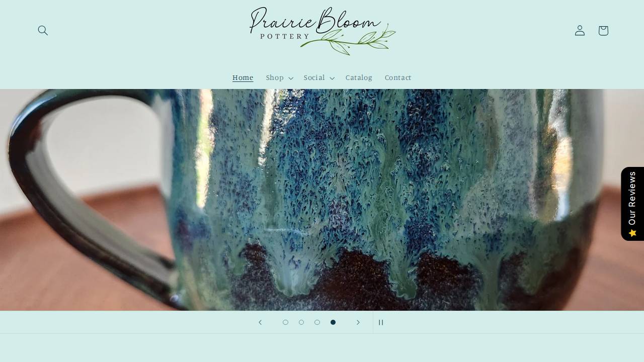Prairie Bloom Pottery website screenshot