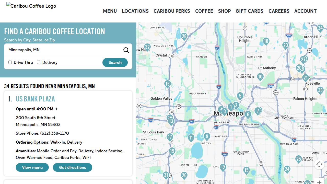 Caffeinated Couture website screenshot