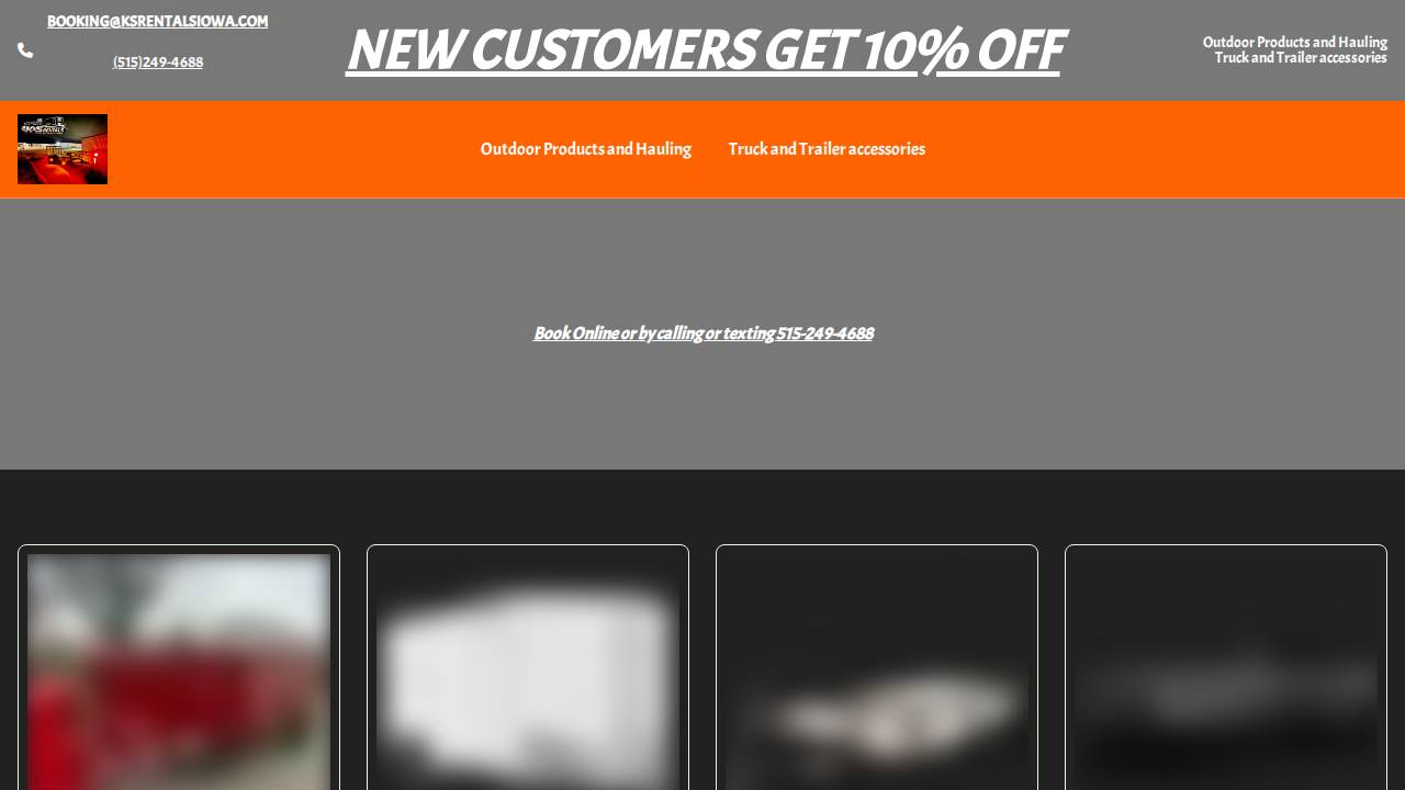 K&R Rentals website screenshot