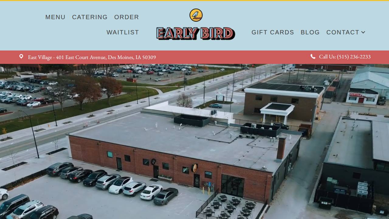 Early Bird website screenshot