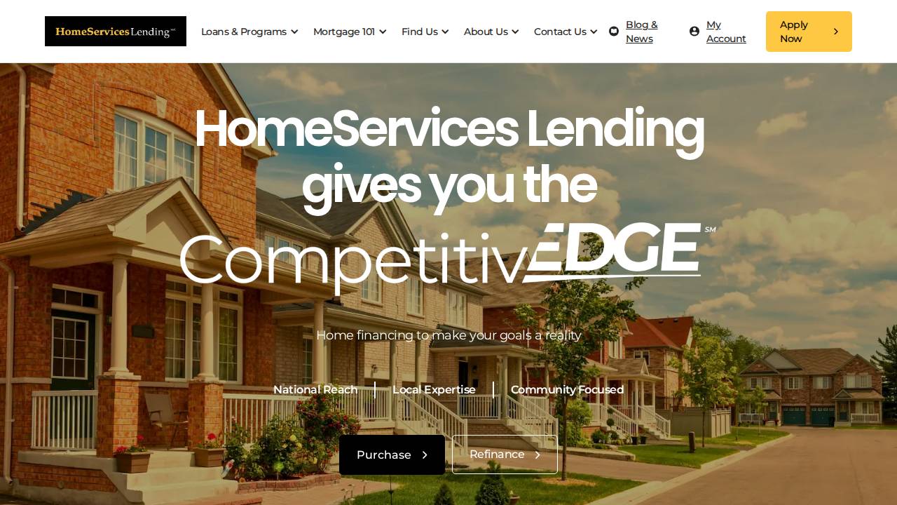 Homeservices Lending website screenshot