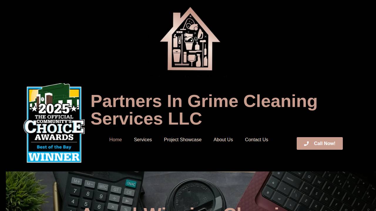 Partnership Cleaning Services website screenshot