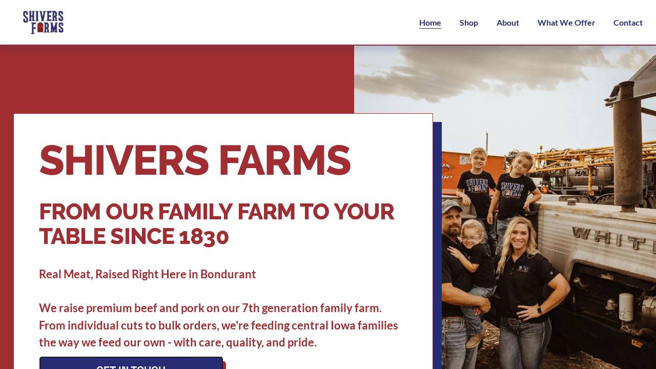 Home Farm website screenshot