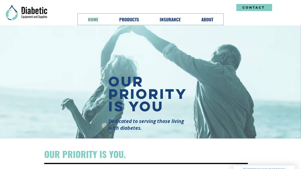 Diabetic Equipment And Supplies LLC website screenshot