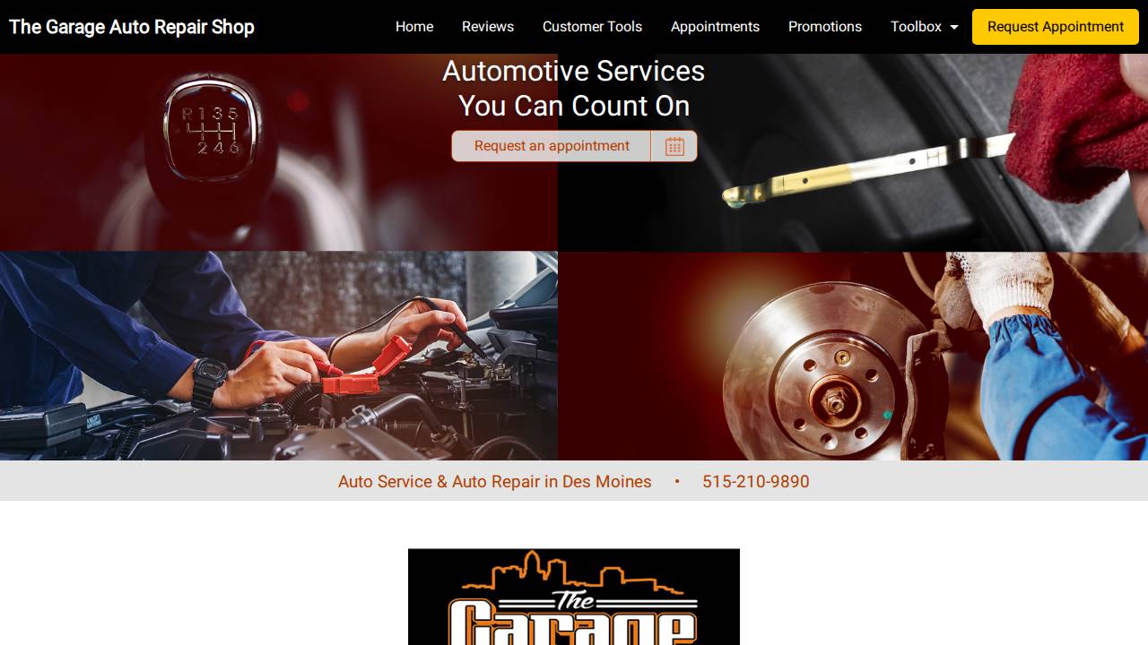 Safe Garage Auto Repair LLC website screenshot