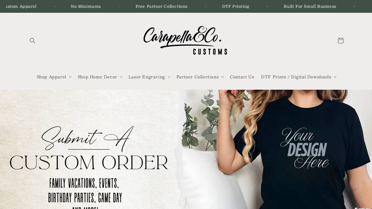 Carapella & Co. Customs website screenshot