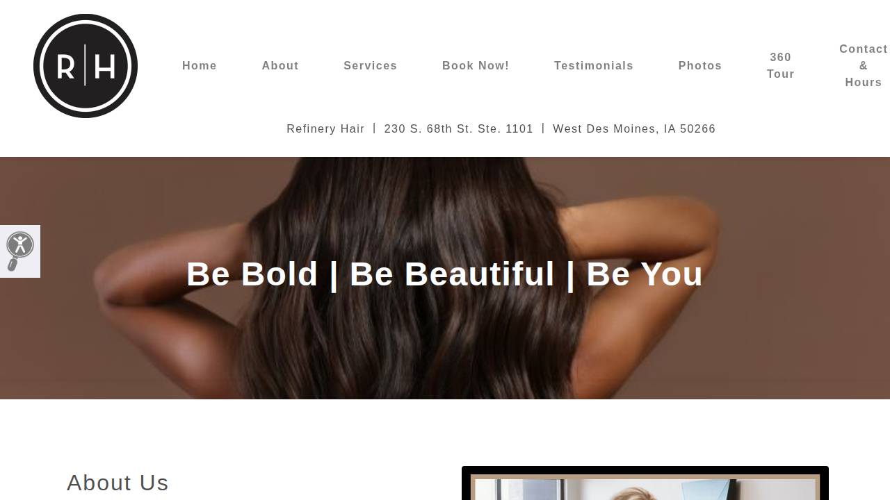 R&R Hair website screenshot