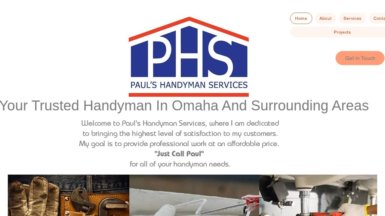Pauls Handy Service website screenshot