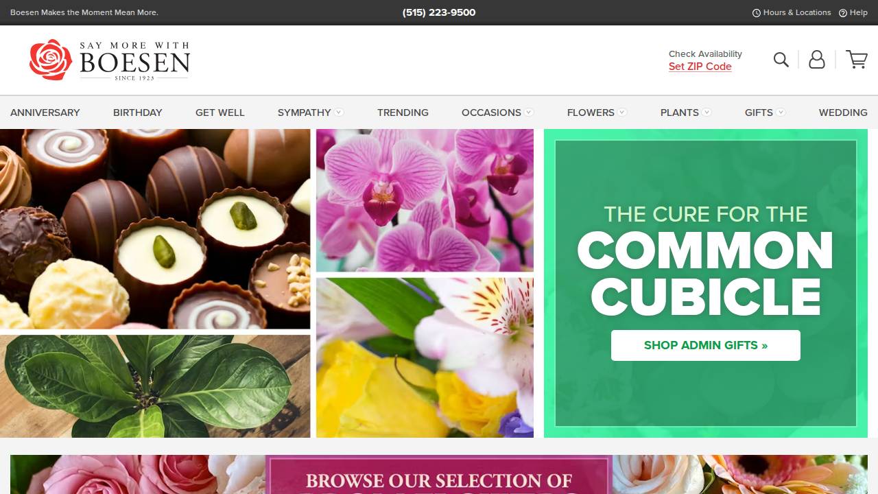 Florece Florals website screenshot