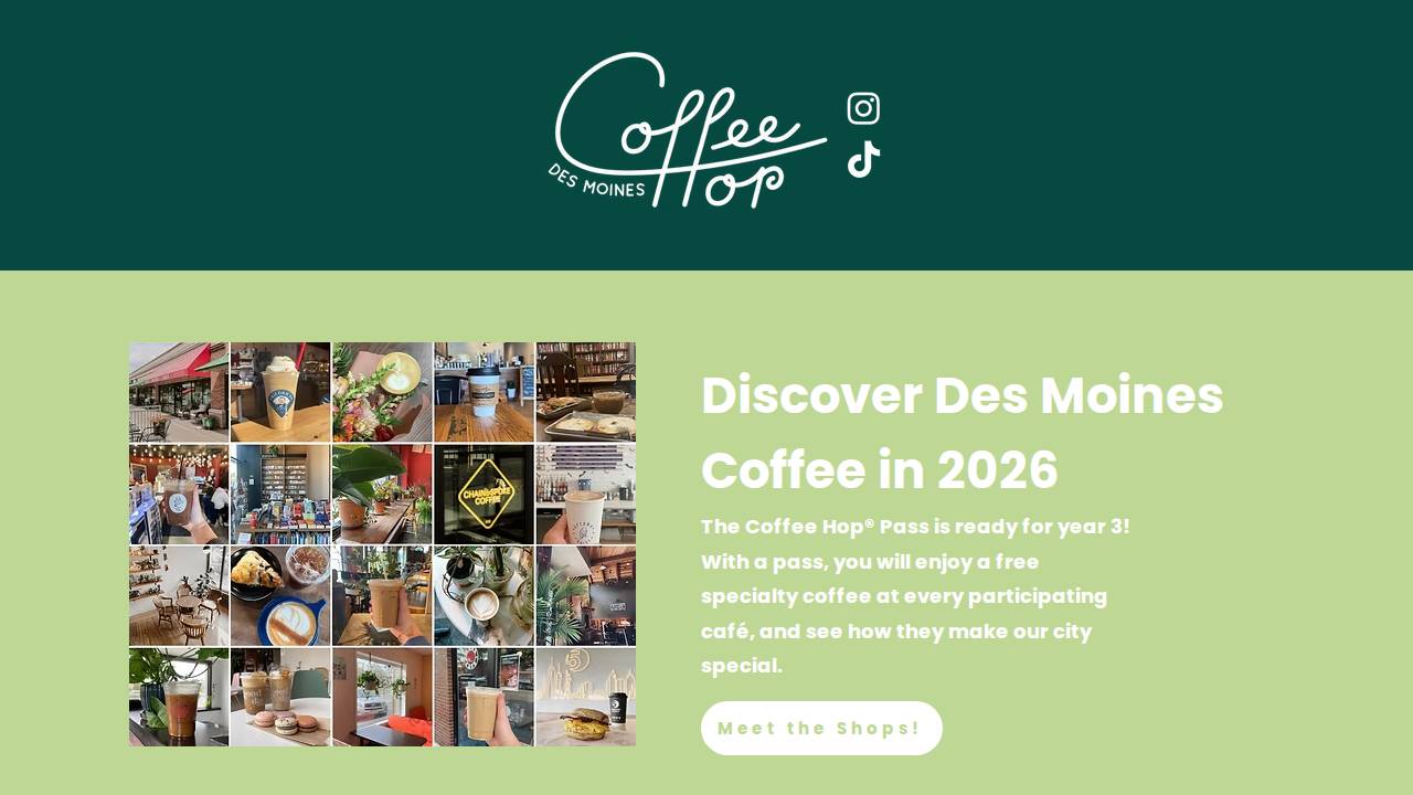 Coffee Hop website screenshot