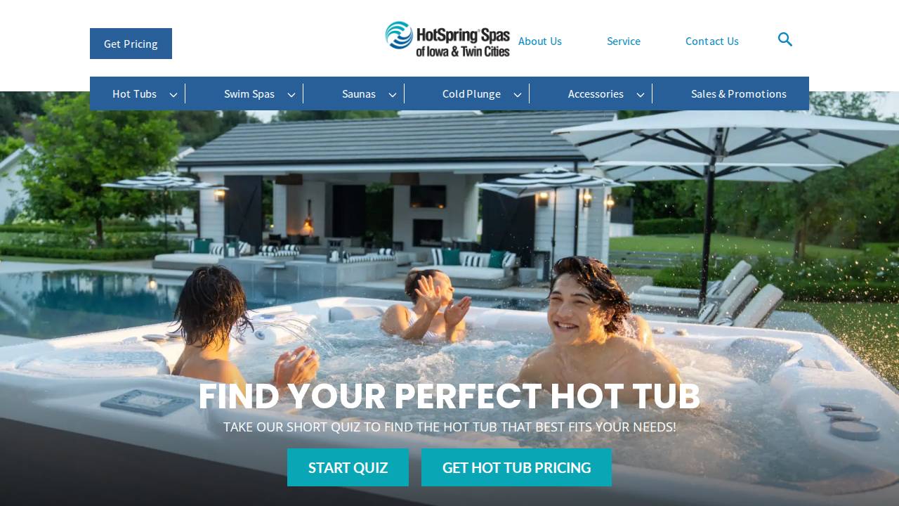 Kingdom Spas LLC website screenshot