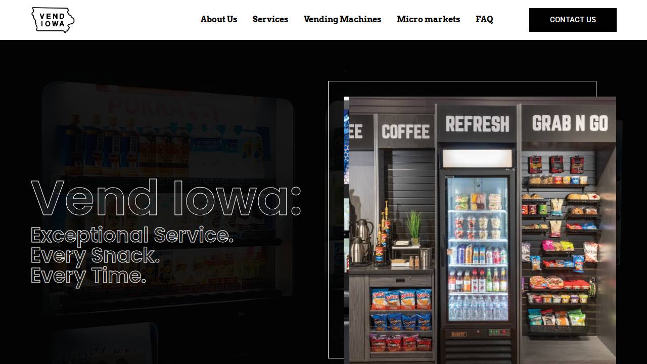 Vend Iowa LLC website screenshot