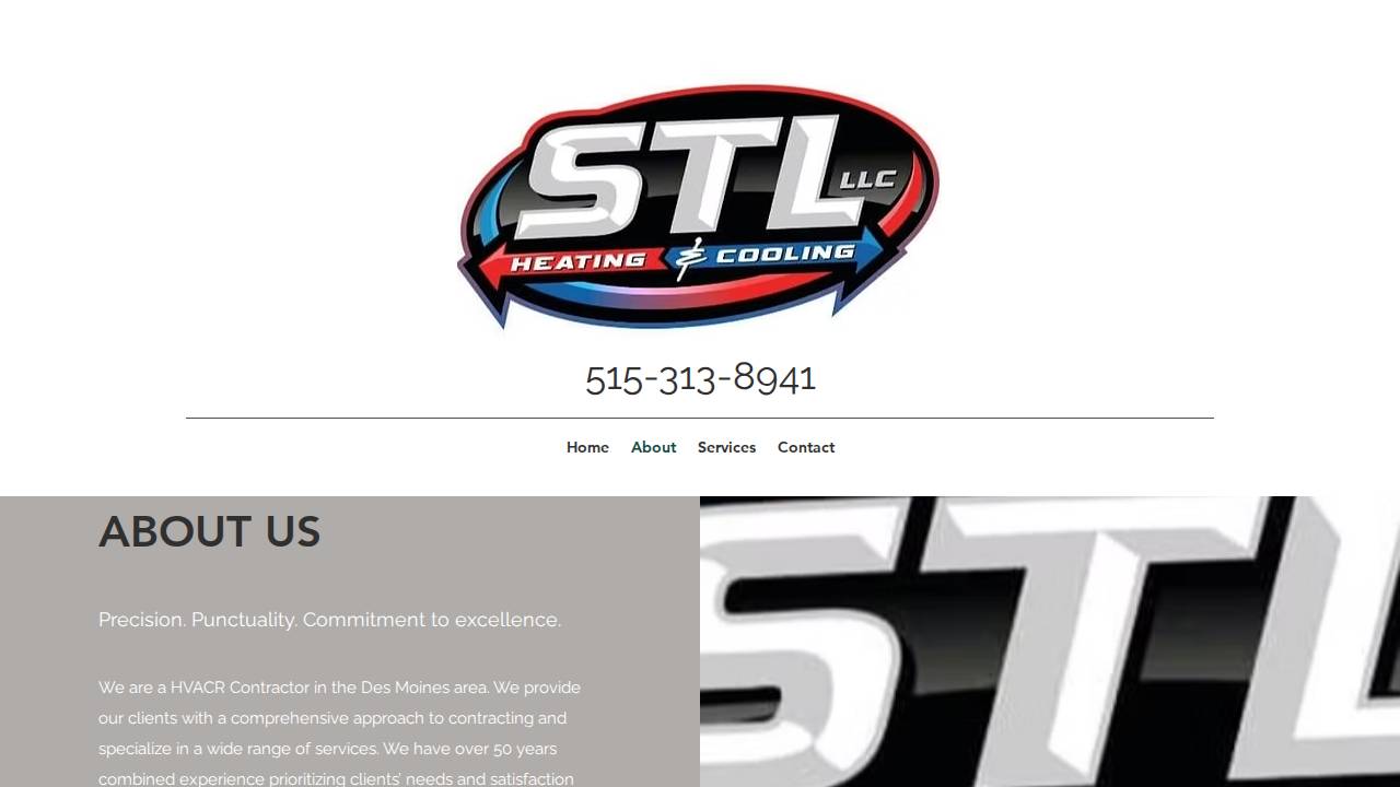 Stl Heating & Cooling LLC website screenshot