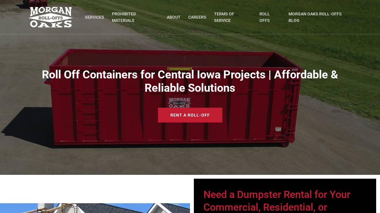 Morgan Oaks Rolloffs website screenshot
