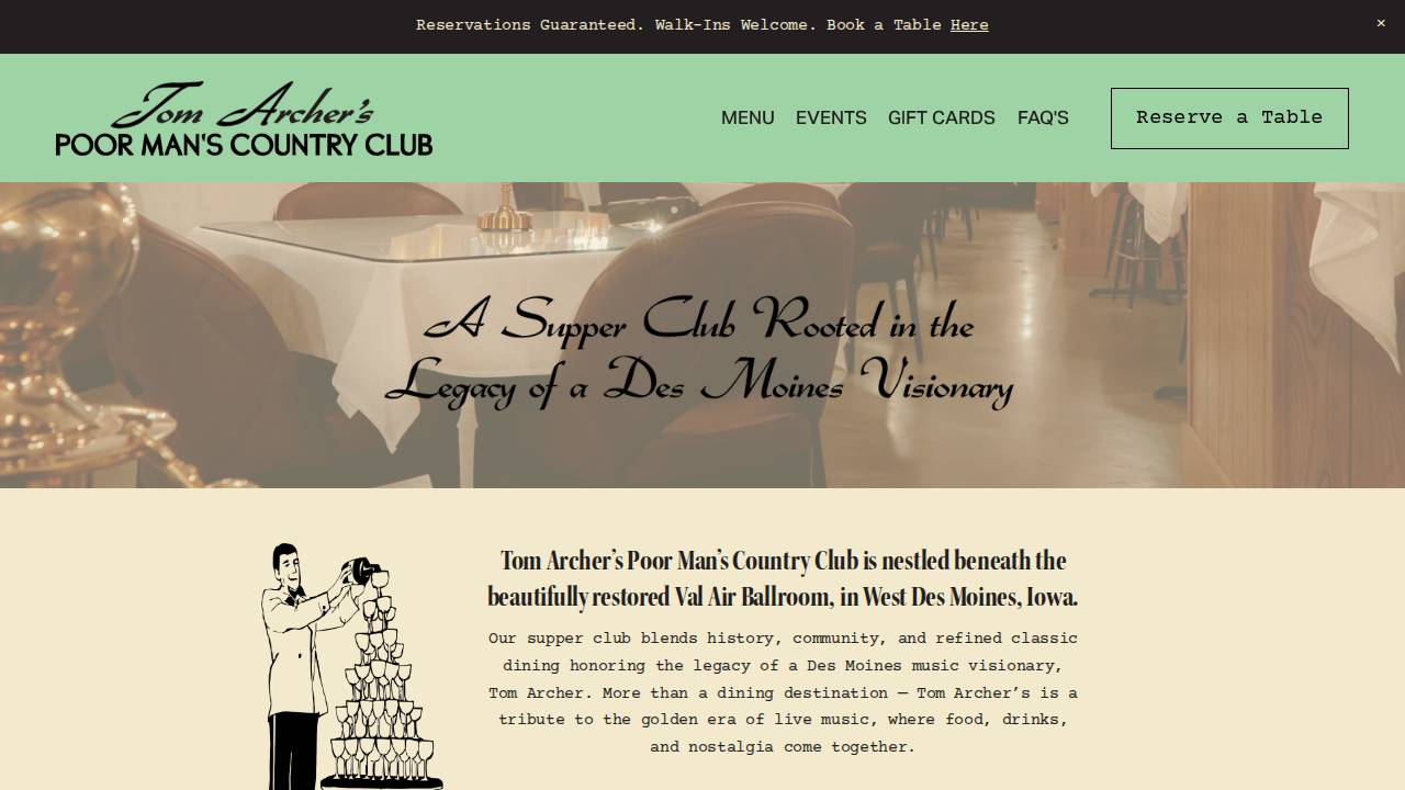 Tom Archer website screenshot