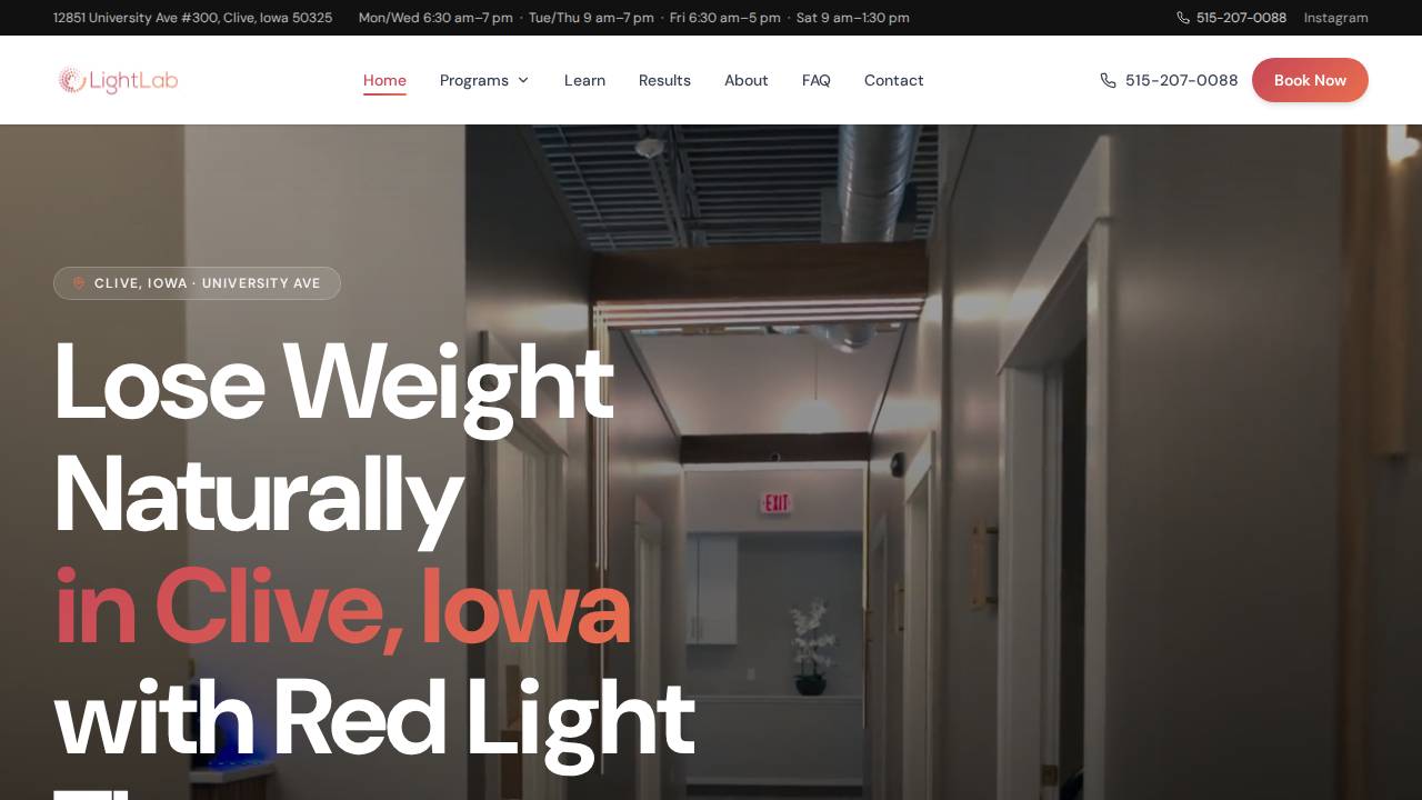 Lighted Lantern Wellness website screenshot