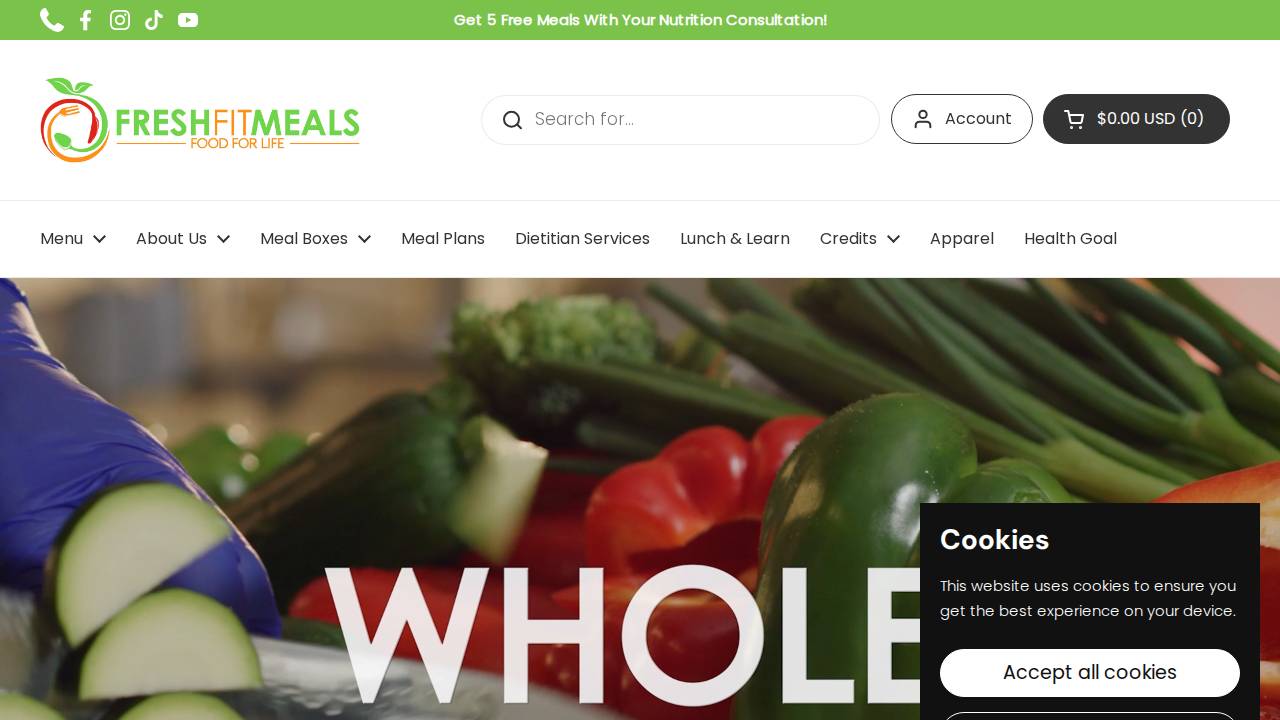 Pro - Fresh website screenshot