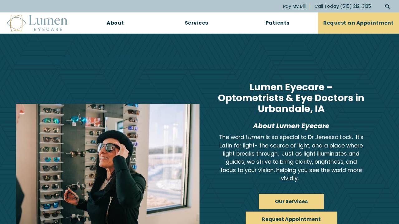 Lumen Eyecare website screenshot