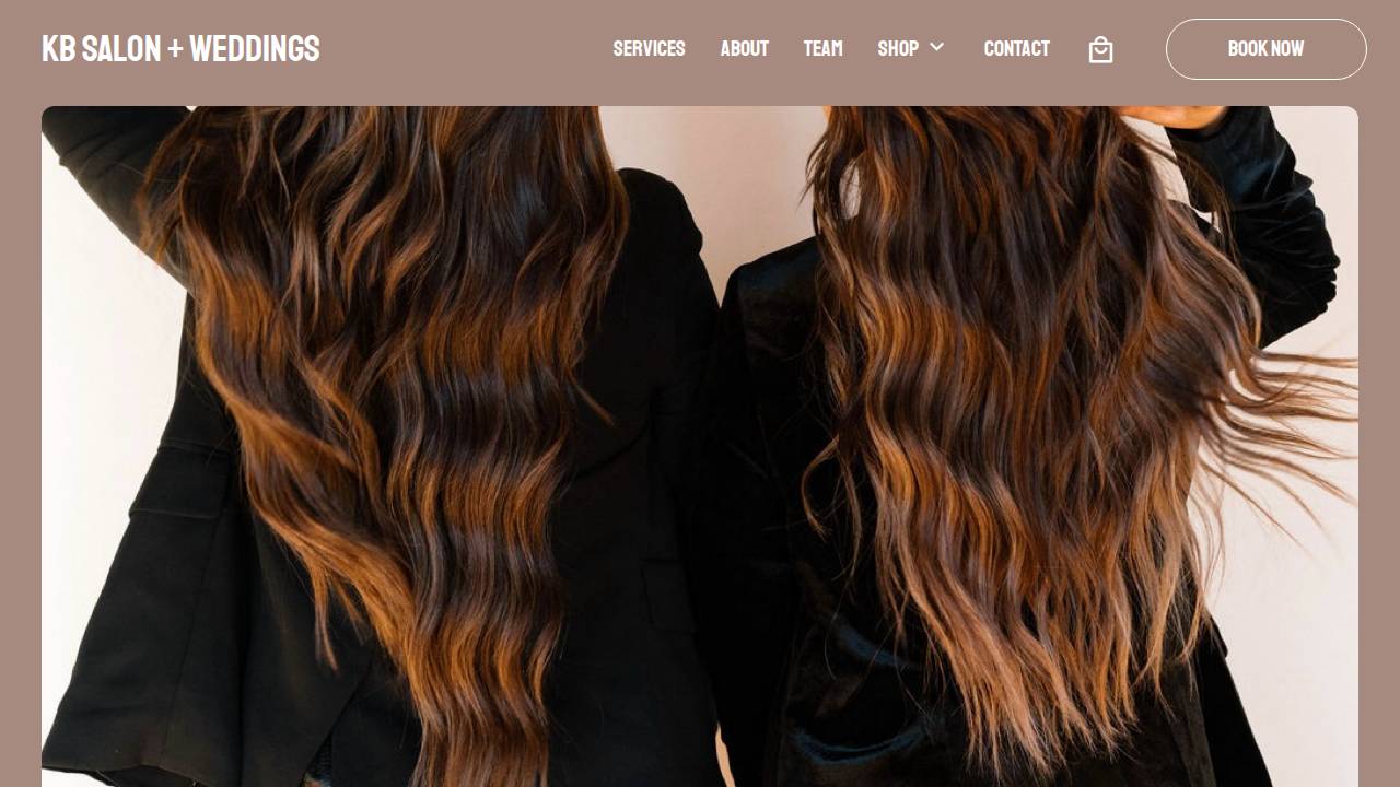Kb Salon website screenshot