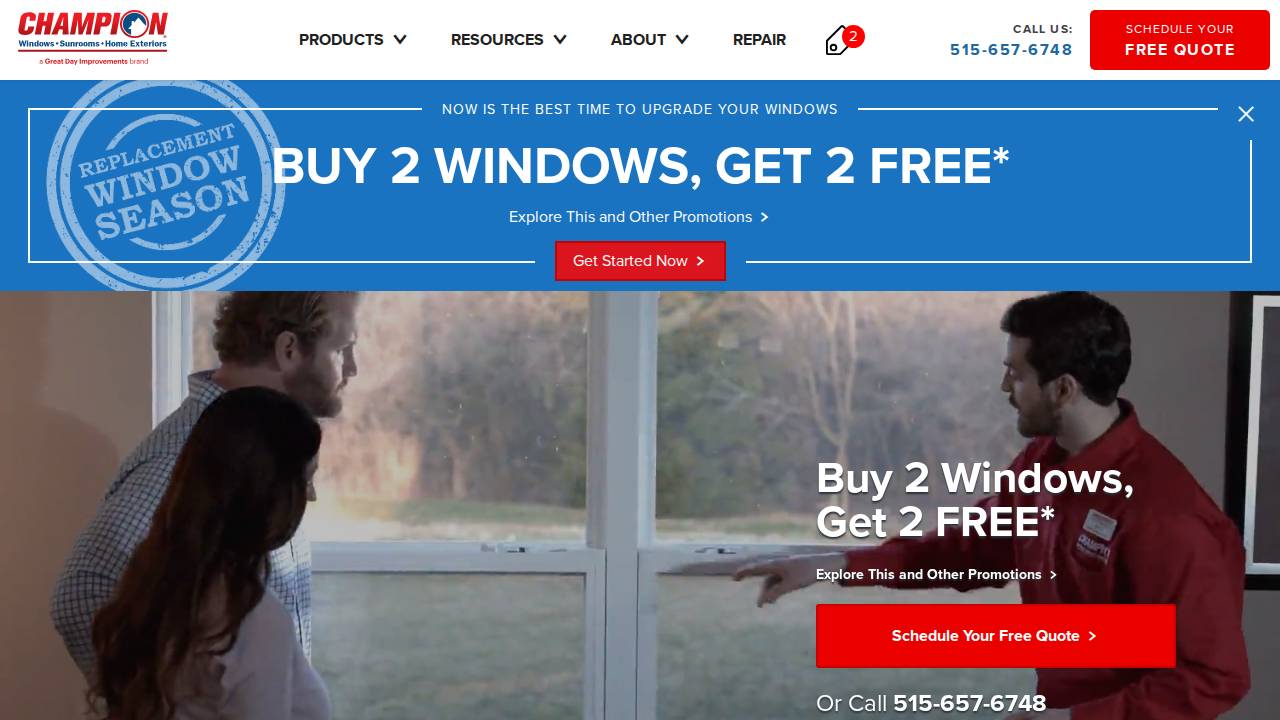 Champion Opco LLC website screenshot