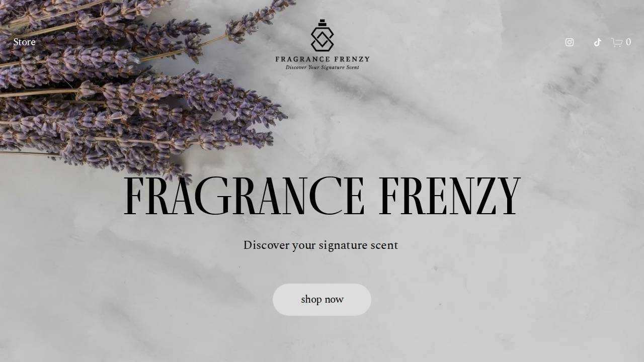 Frangrance Frenzy LLC website screenshot