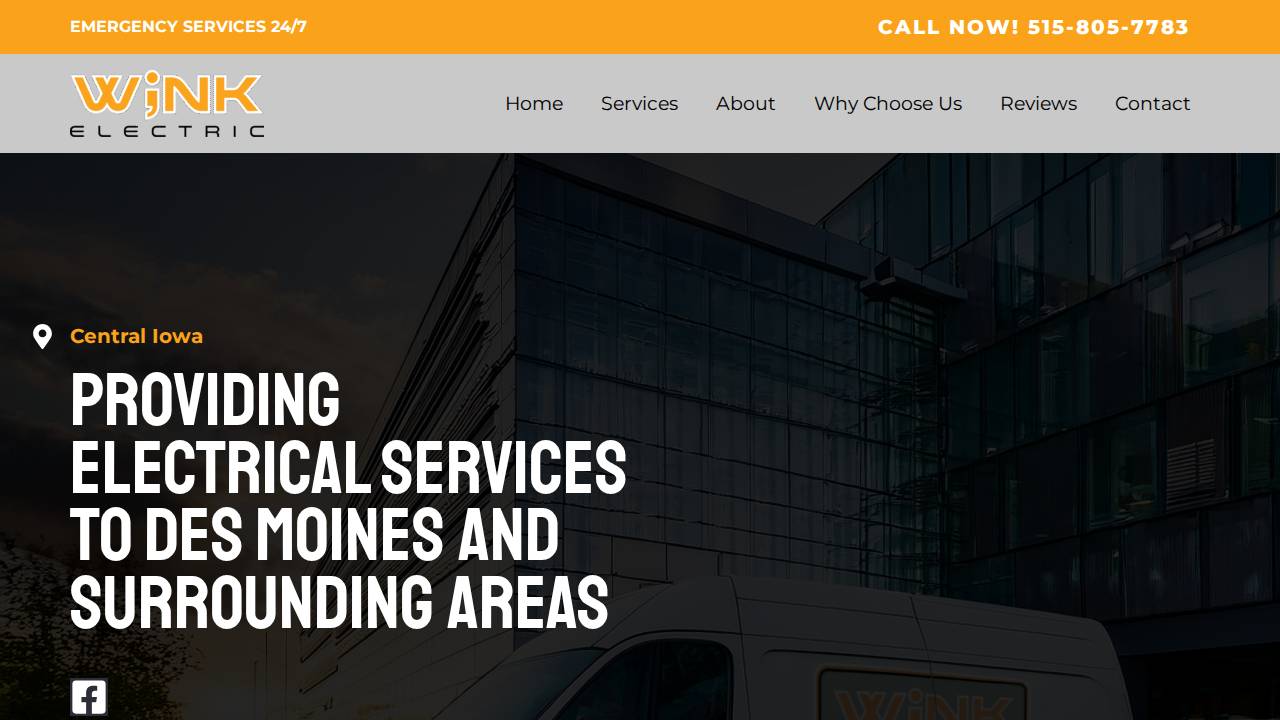 Wink Electric LLC website screenshot