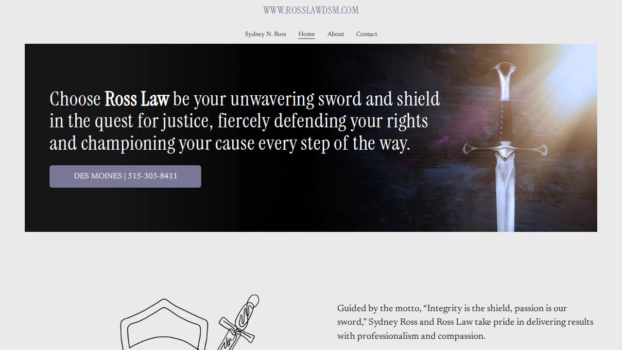 Ross Law Plc website screenshot