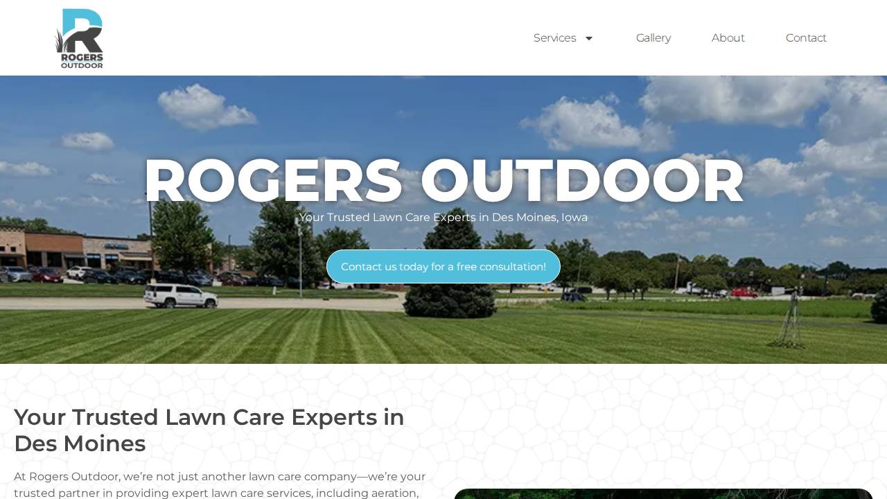 Rogers Outdoor Services website screenshot