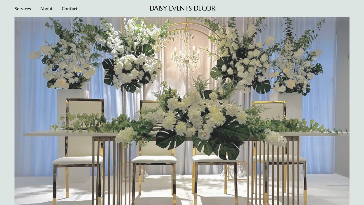 Daisy Events Decor website screenshot