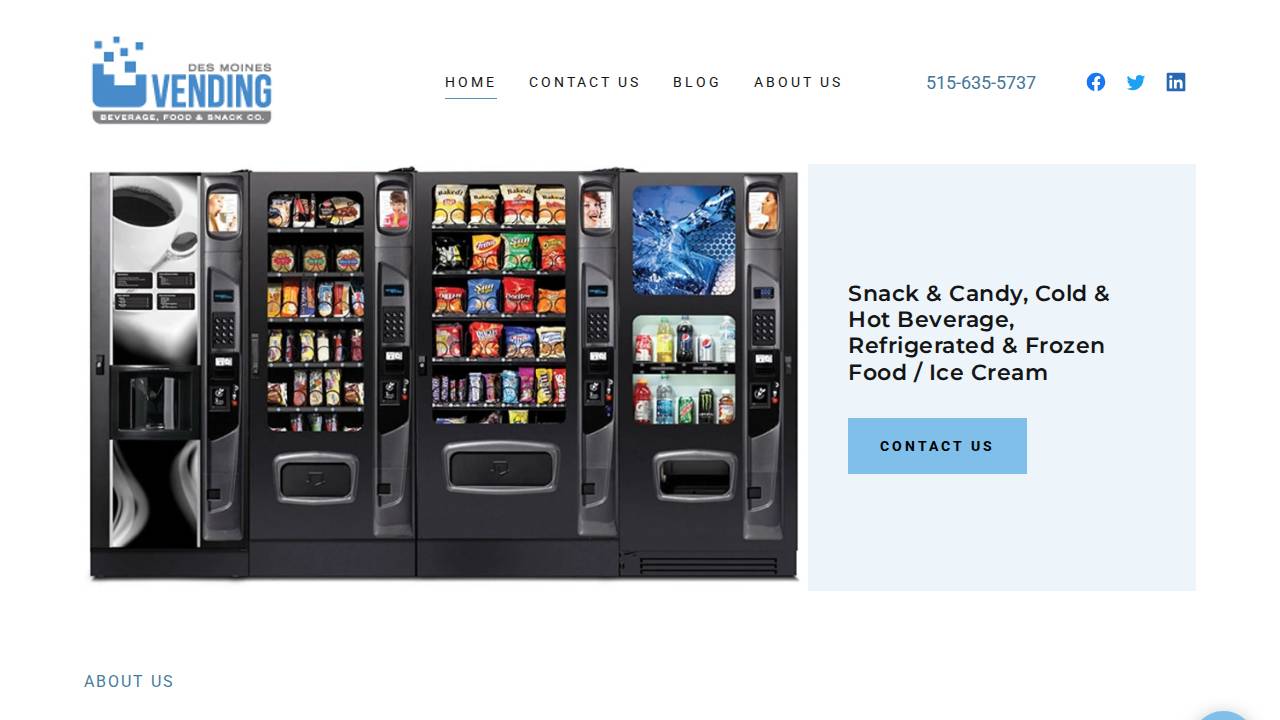 Dorr Family Vending website screenshot