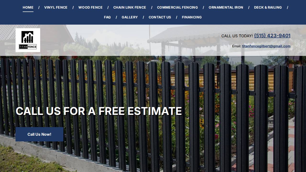 Titan Fence LLC website screenshot
