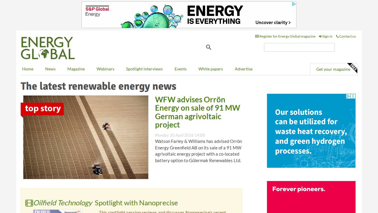 Independence Wind Energy LLC website screenshot