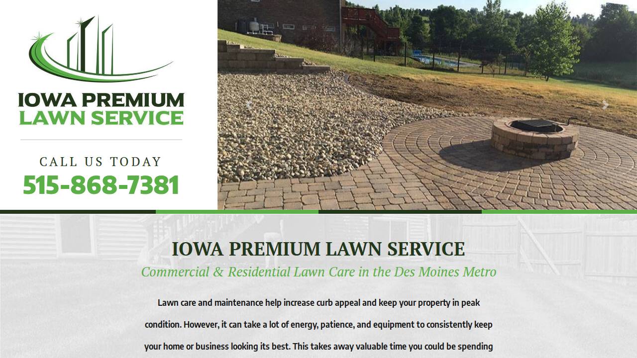 Premium Lawn & Landscape LLC website screenshot