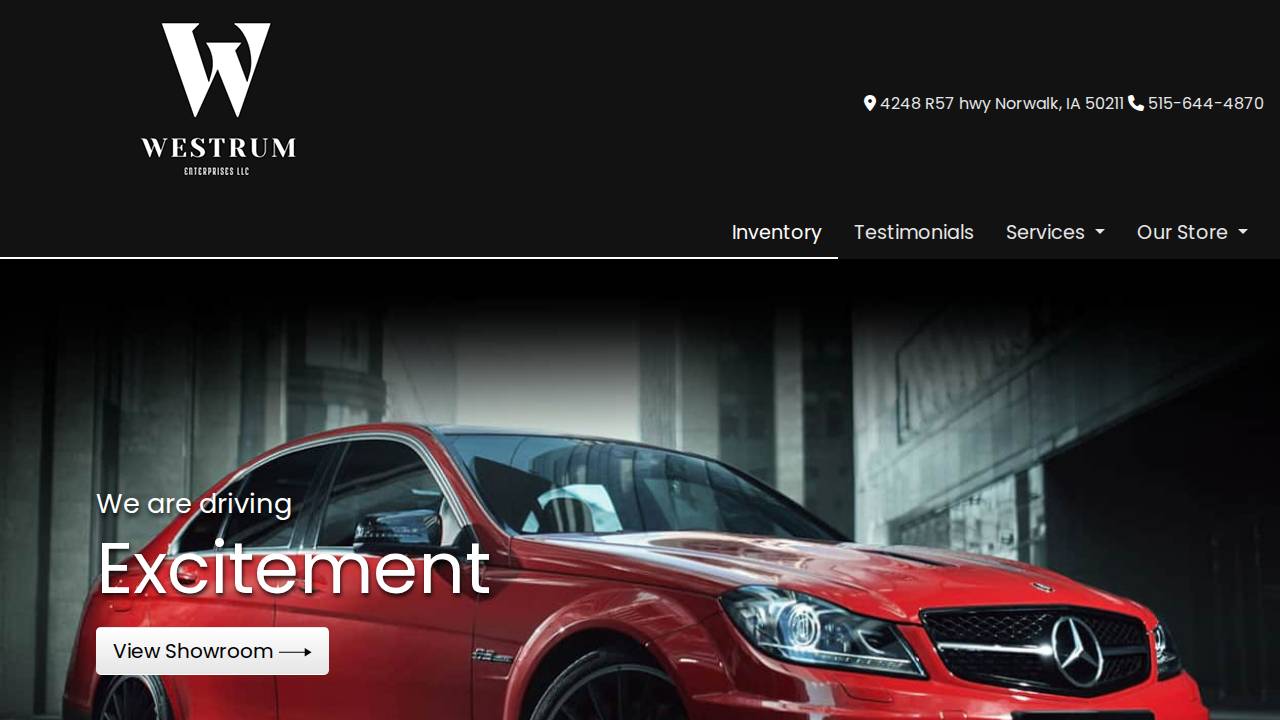 Westrum Enterprises website screenshot