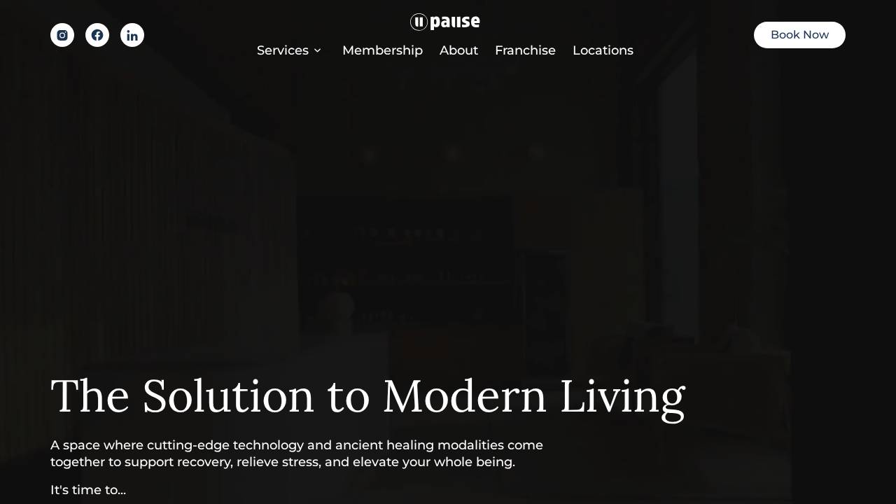 Pause West Des Moines website screenshot