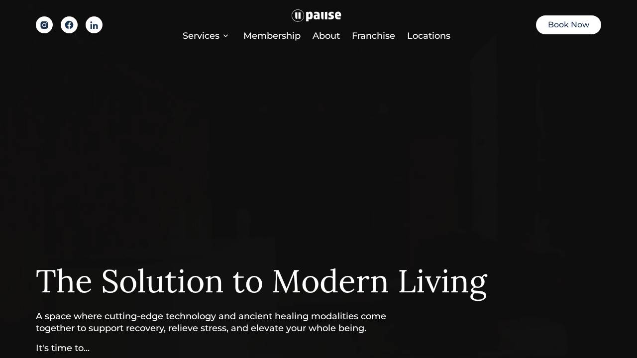 Pause West Des Moines website screenshot