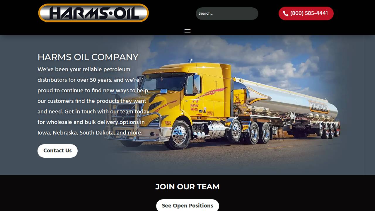 James Oil website screenshot