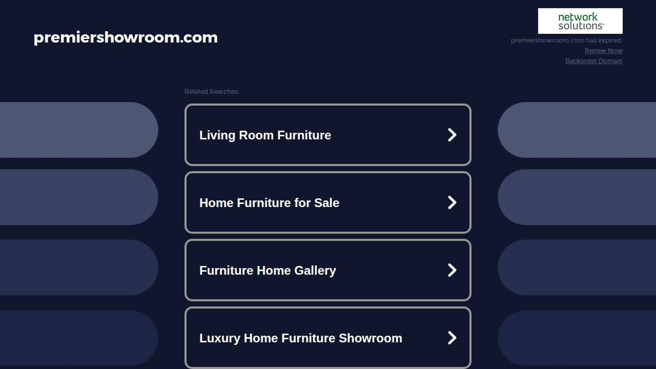 Premier Showroom website screenshot