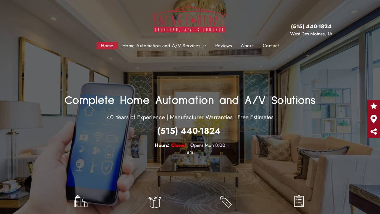 Home Smart Labs website screenshot