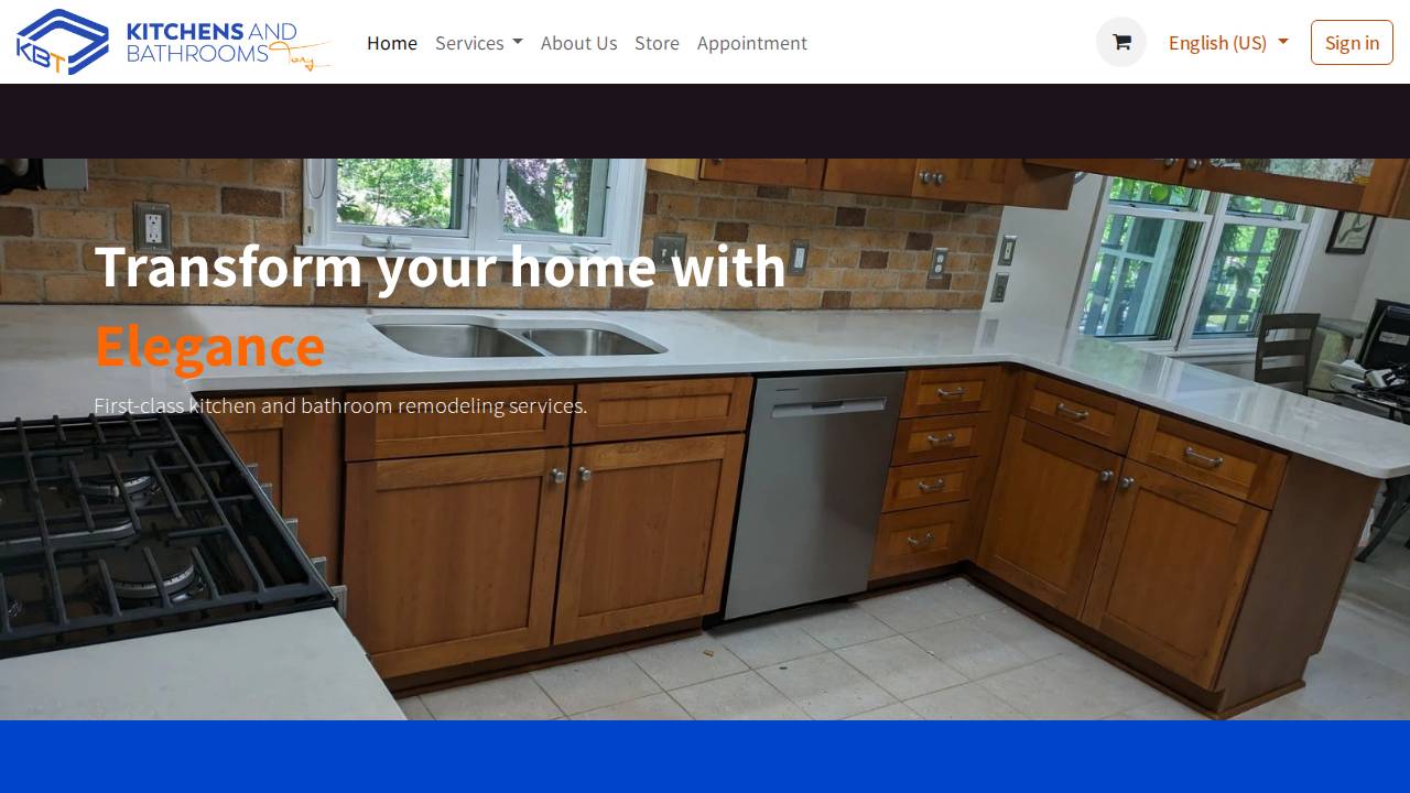 Kitchen And Bathrooms Tony LLC website screenshot