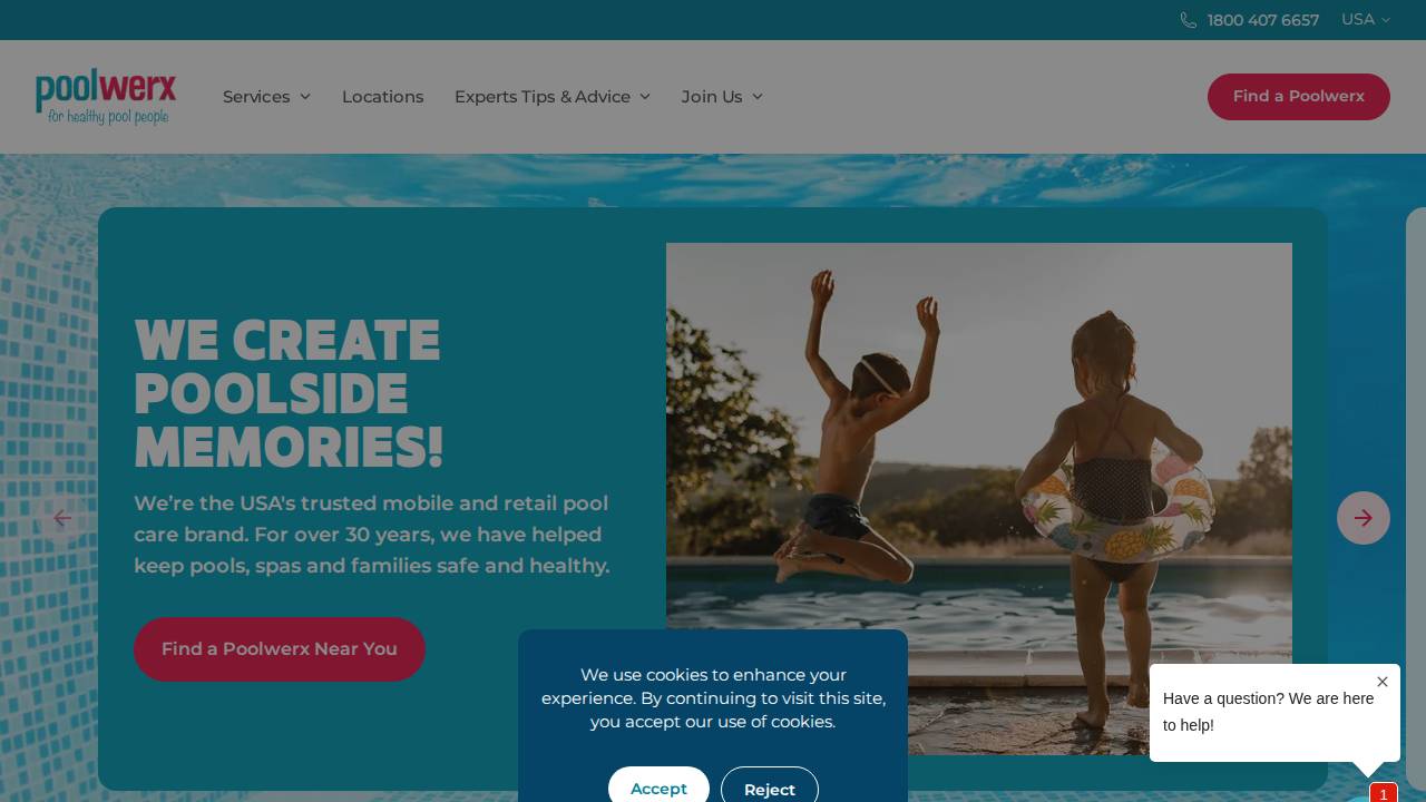 Poolwerx Waukee website screenshot