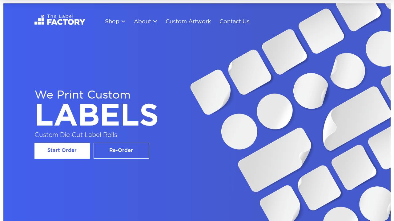 Legacy Label Printing website screenshot