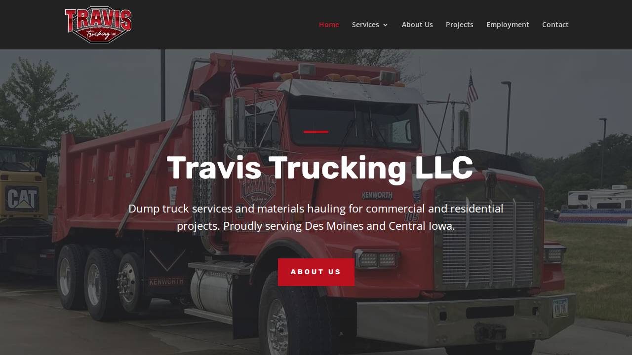 Ride Along Trucking LLC website screenshot