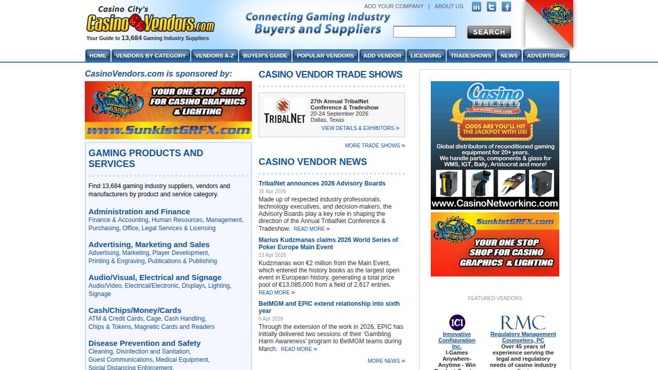 Ovations Food Services website screenshot